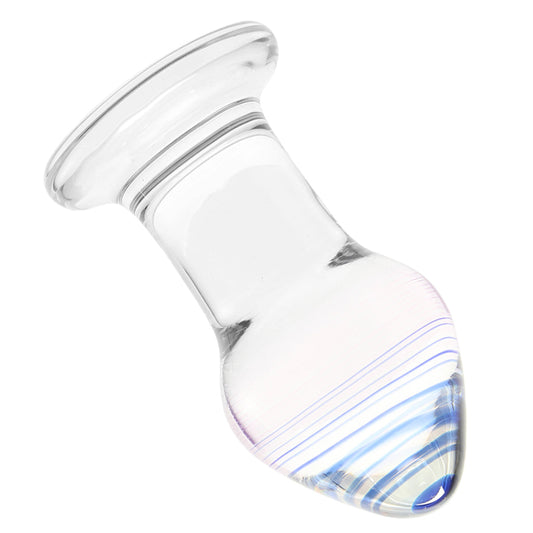 gläs Amethyst Rain Butt Plug | Luxury Hand-Blown Glass for Exquisite Anal Pleasure