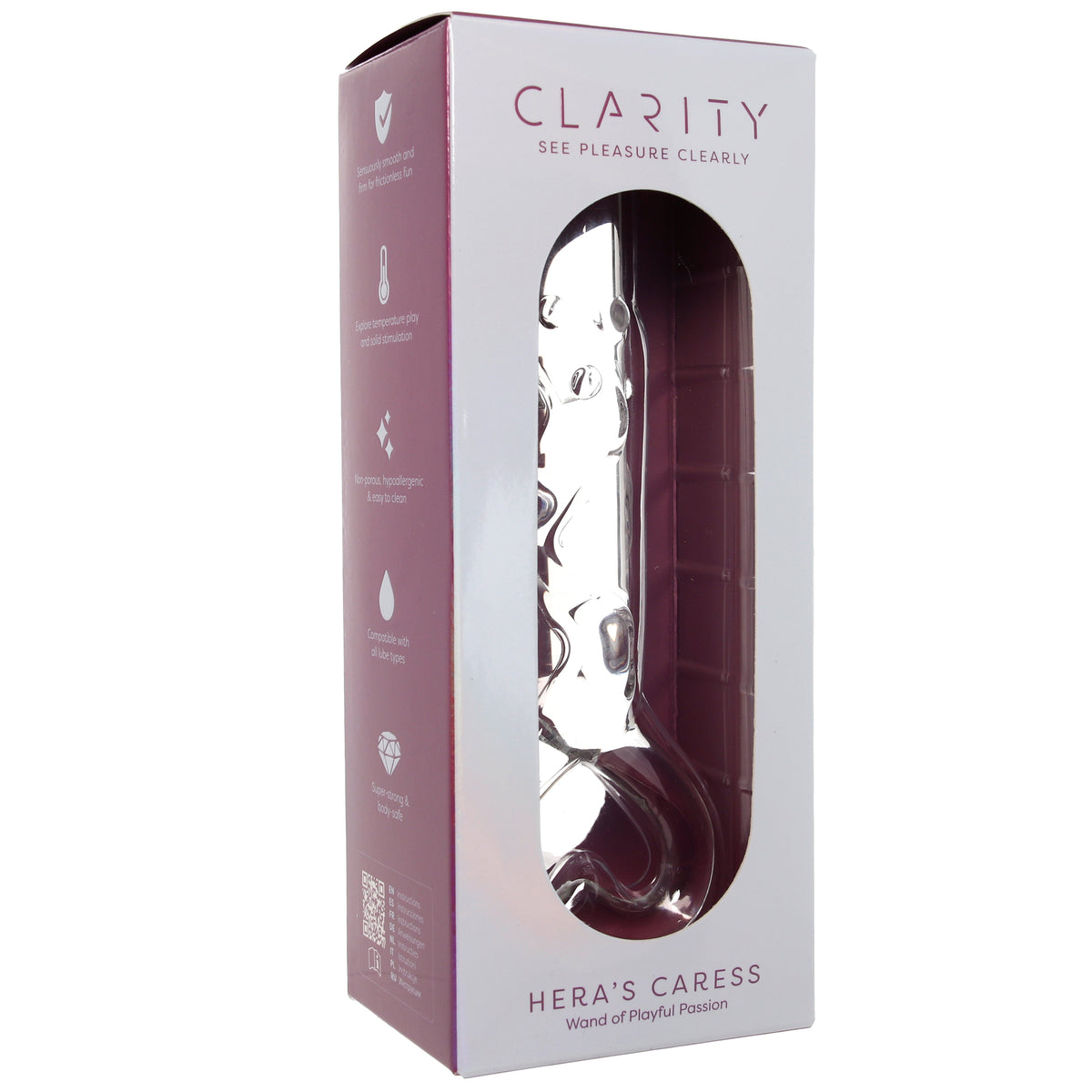 Clarity Hera's Caress Playful Passion Glass Dildo