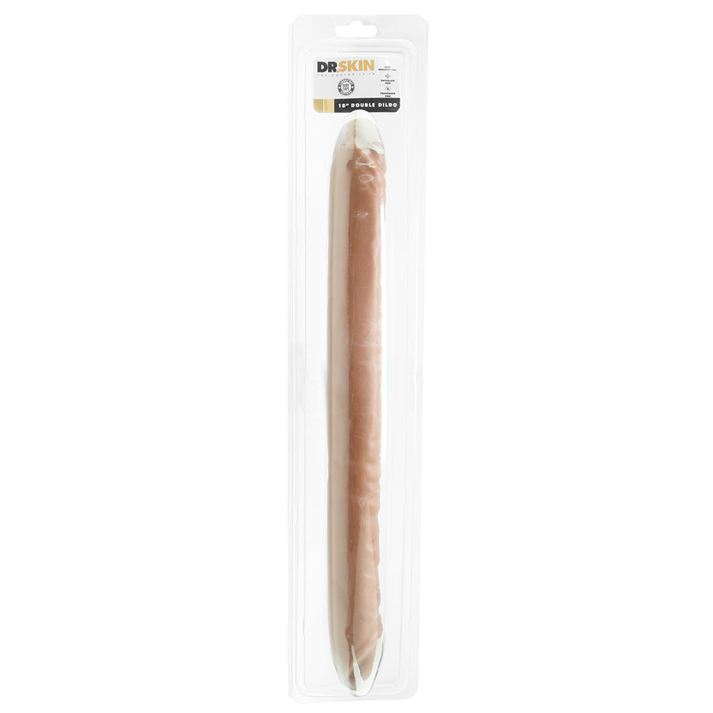 Dr. Skin 18 Inch Double Ended Dildo in Mocha