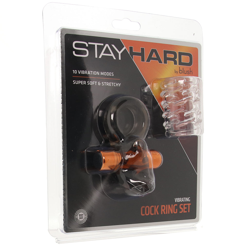 Stay Hard Bull Vibrating Cock Ring Set