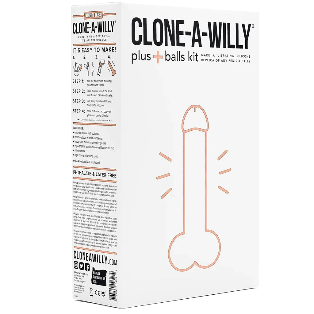 Clone-A-Willy Clone-A-Willy & Balls Vibe Kit in Light Skin Tone - Vibrators - HoneyHugs Canada (View 9)