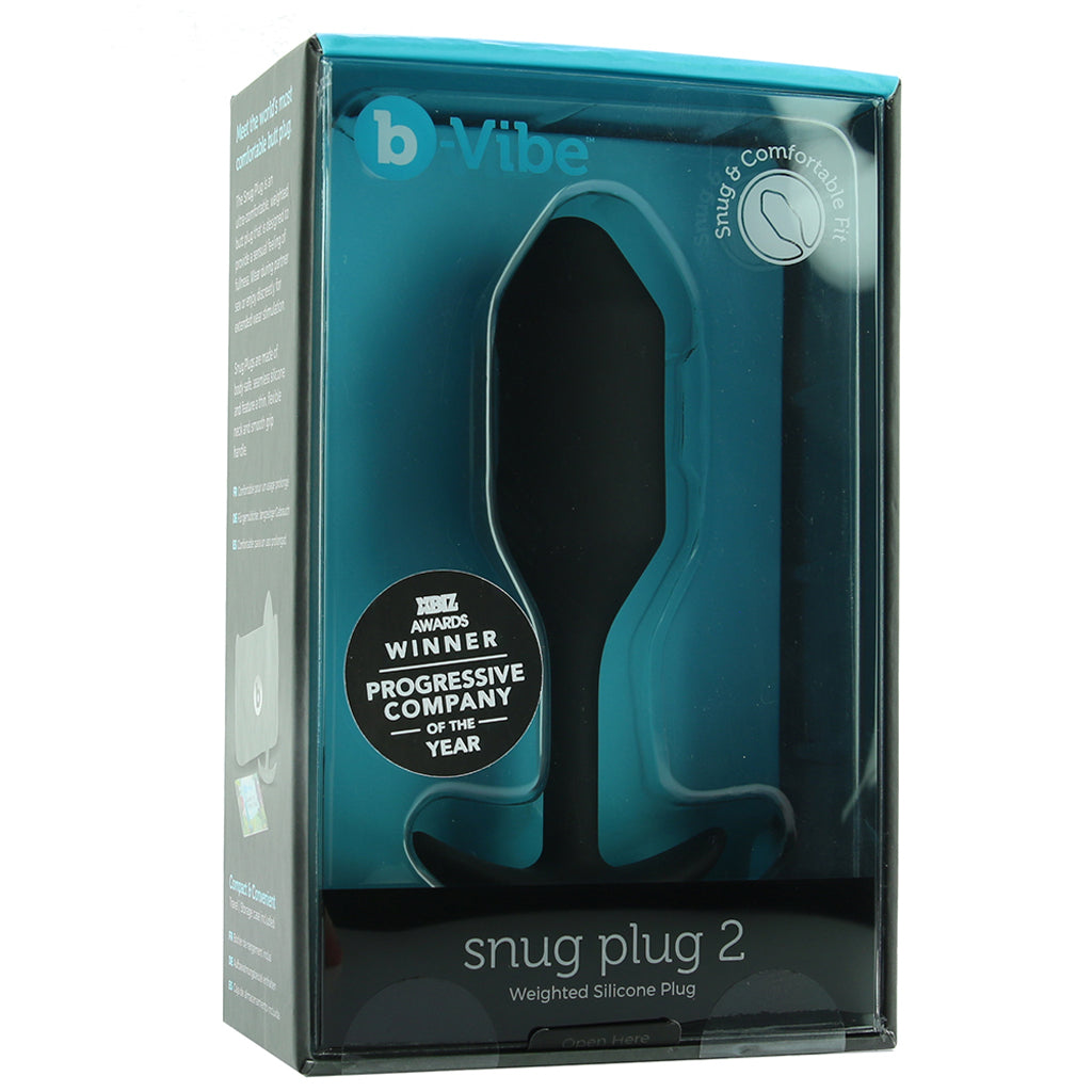B-Vibe Snug Plug 2: Weighted Silicone Butt Plug for Deep, Extended Pleasure