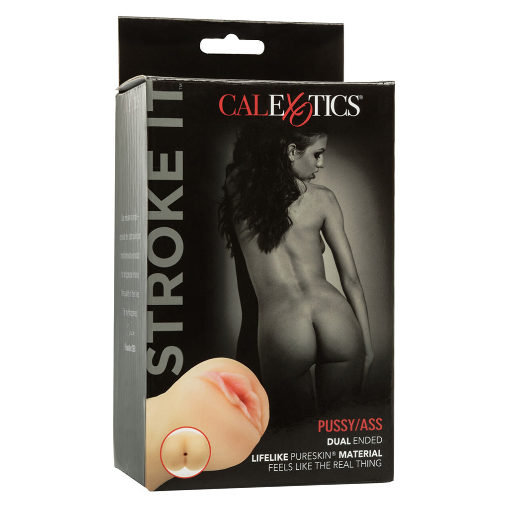 CalExotics Stroke It Dual Pussy & Ass Stroker in Ivory - Male Masturbators - HoneyHugs Canada (View 6)