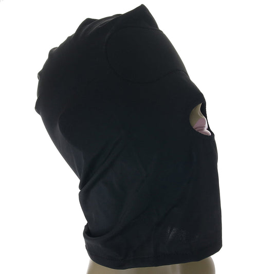 Elite Sensory Play: Silky Nylon Mouth Hood with Integrated Blindfold