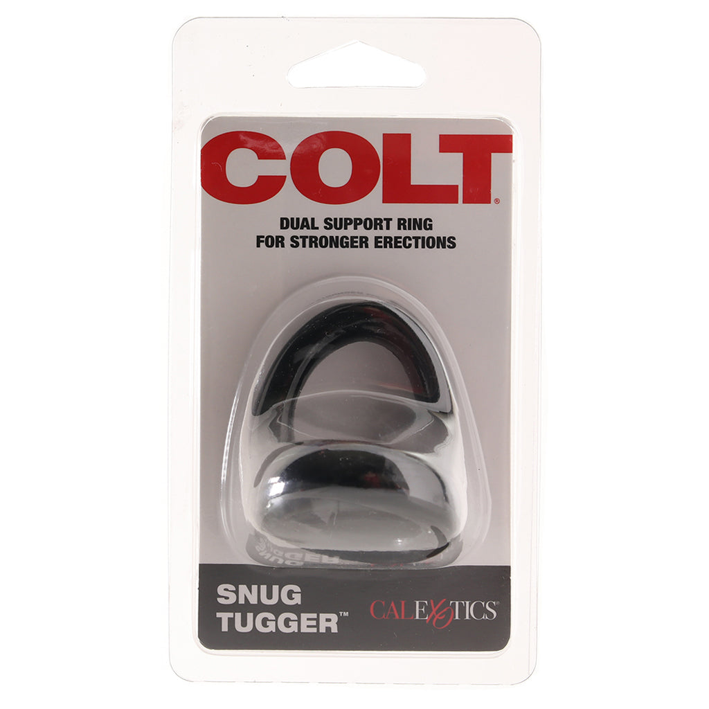 Colt Snug Tugger Dual Support Ring - Unleash Potent Erection & Teasing Stamina, Black