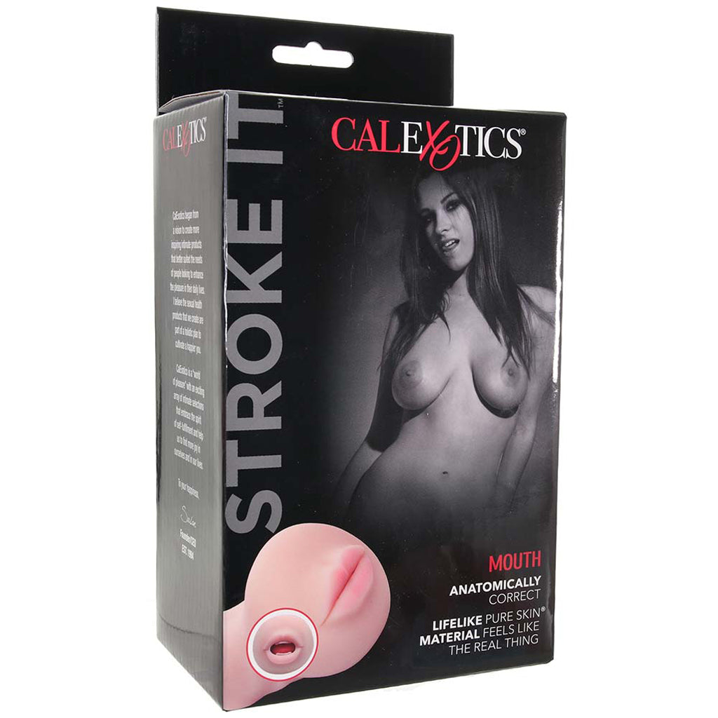 CalExotics Stroke It Anatomical Mouth Stroker in Ivory - Male Masturbators - HoneyHugs Canada (View 6)