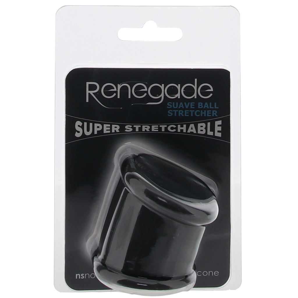 Renegade Suave Black Silicone Ball Stretcher for Elite Pleasure & Performance