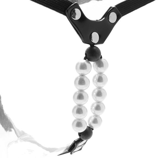 CalExotics Lover's Thong with Pleasure Pearls - Vibrators - HoneyHugs Canada (View 2)