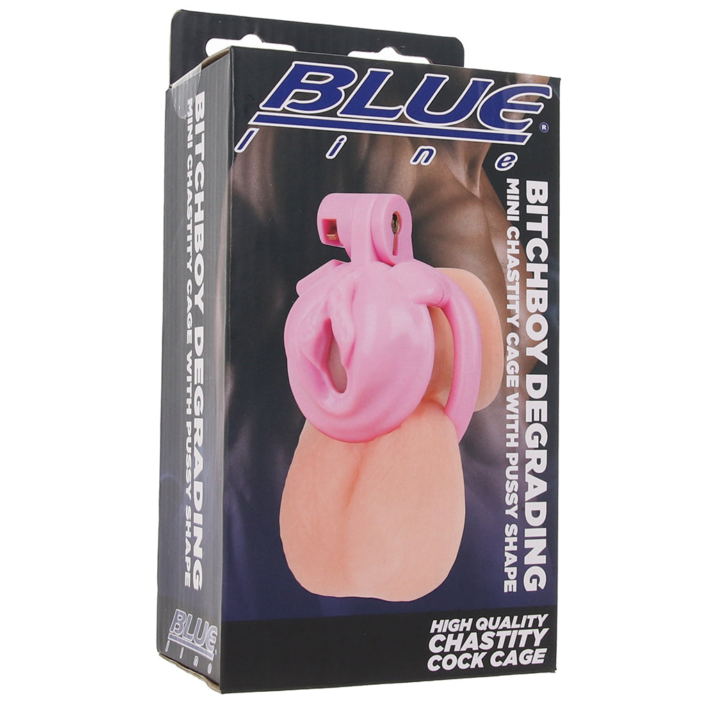Blueline Bitchboy Degrading Mini Chastity Cage