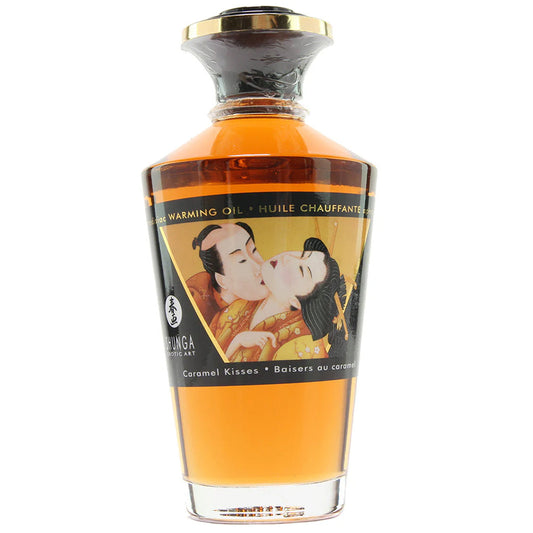Aphrodisiac Warming Oil 3.5oz/100ml in Caramel Kisses