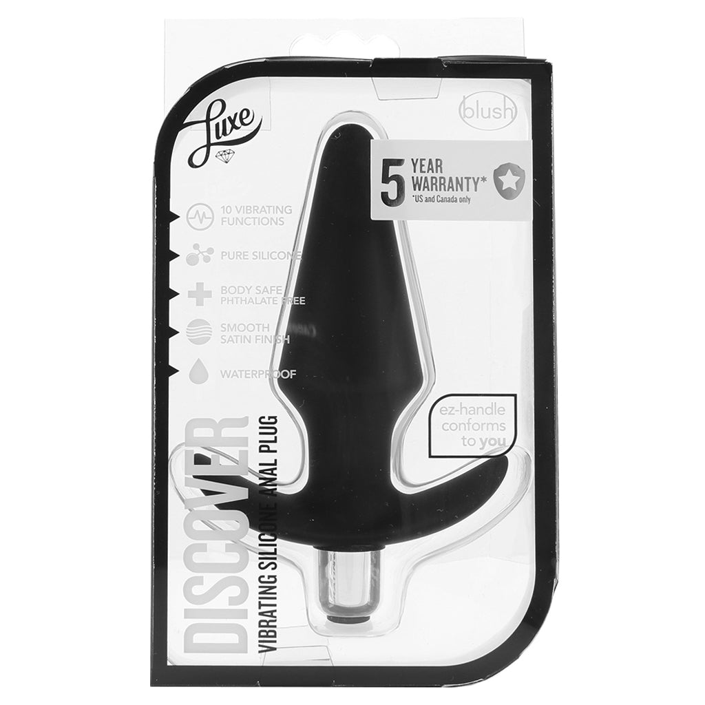 Luxe Luxe Discover Vibrating Silicone Butt Plug in Black - Vibrators - HoneyHugs Canada (View 6)