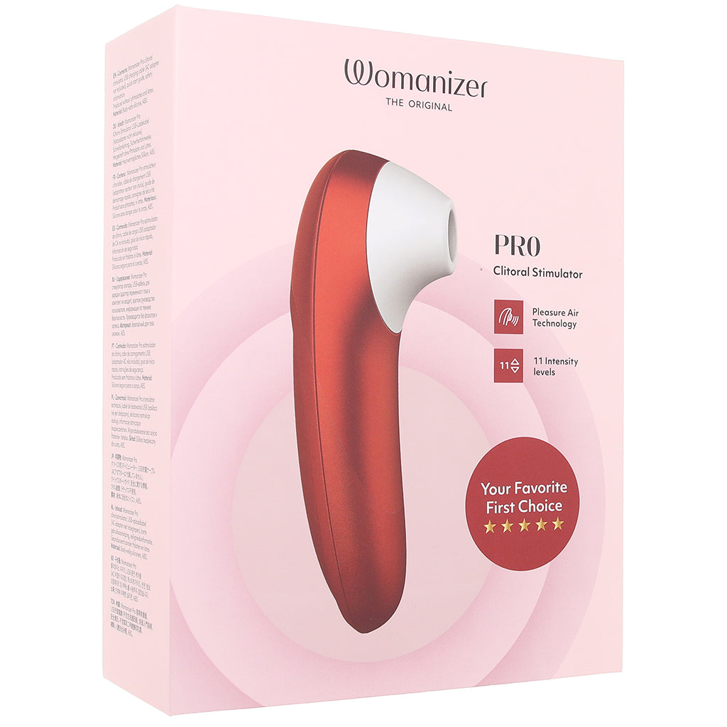 Womanizer Pro Clitoral Stimulator in Red