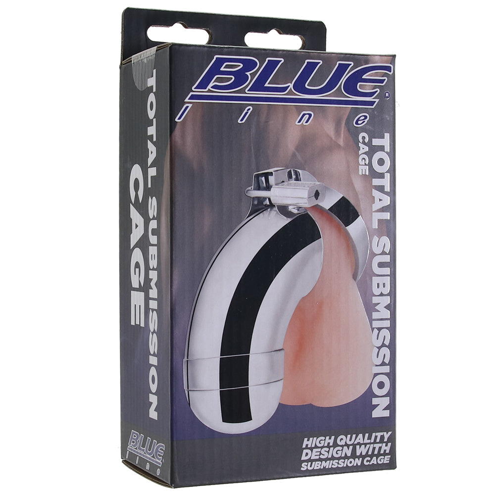 Blueline Men Total Submission Cock Cage | Luxury Stainless Steel Chastity for Unrivaled Control
