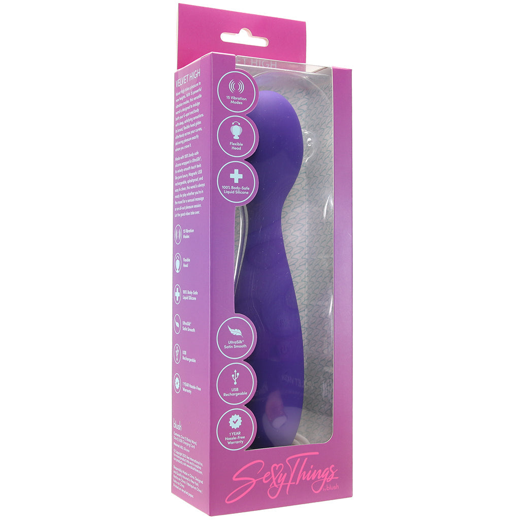 Blush Sexy Things Velvet High Wand Vibe - Vibrators - HoneyHugs Canada (View 9)