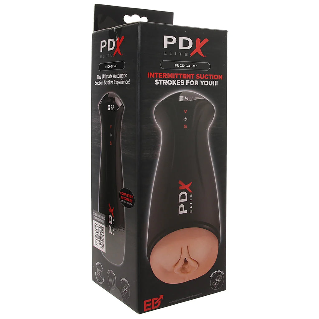 Pipedream Extreme Toyz PDX Elite F*ck-Gasm Auto Suction Stroker in Light - Male Masturbators - HoneyHugs Canada (View 9)