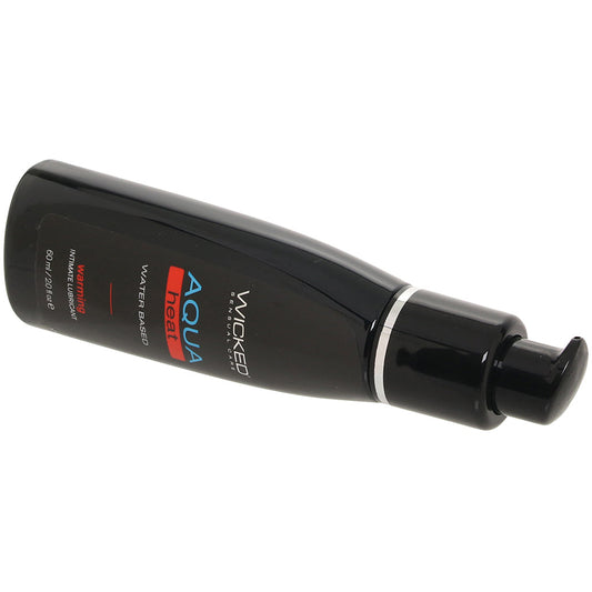 Aqua Lube Aqua Heat Warming Lubricant - Silky, Stimulating, & Stain-Free 2oz/60ml