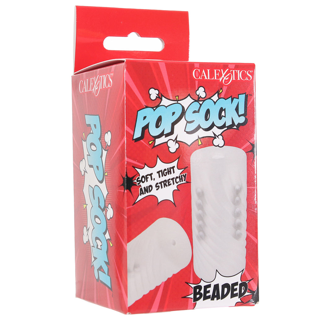 CalExotics Pop Sock! Beaded Stroker in Clear - Male Masturbators - HoneyHugs Canada (View 6)