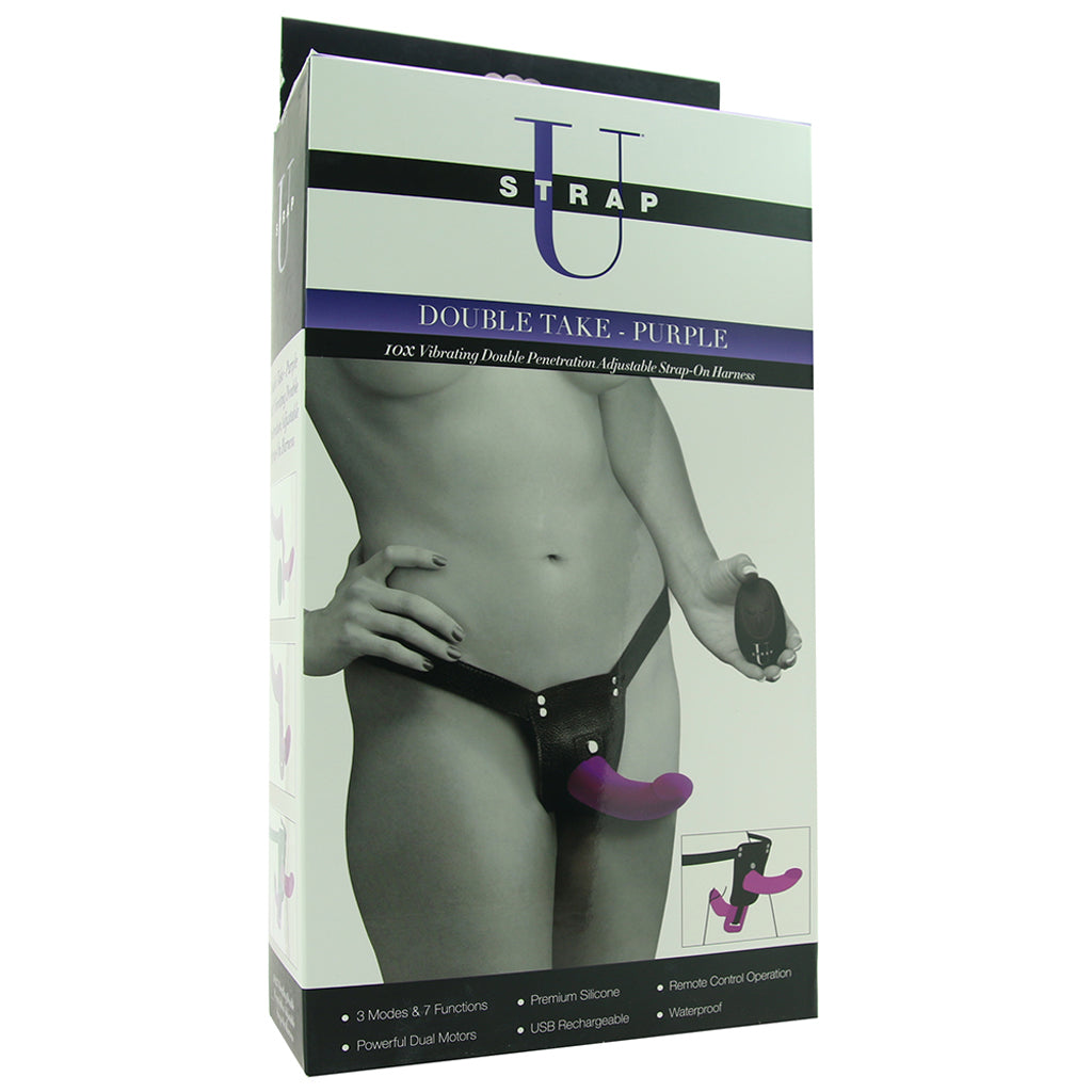 XR Brands Strap U Double Take Vibrating Dildo & Harness - Vibrators - HoneyHugs Canada (View 6)