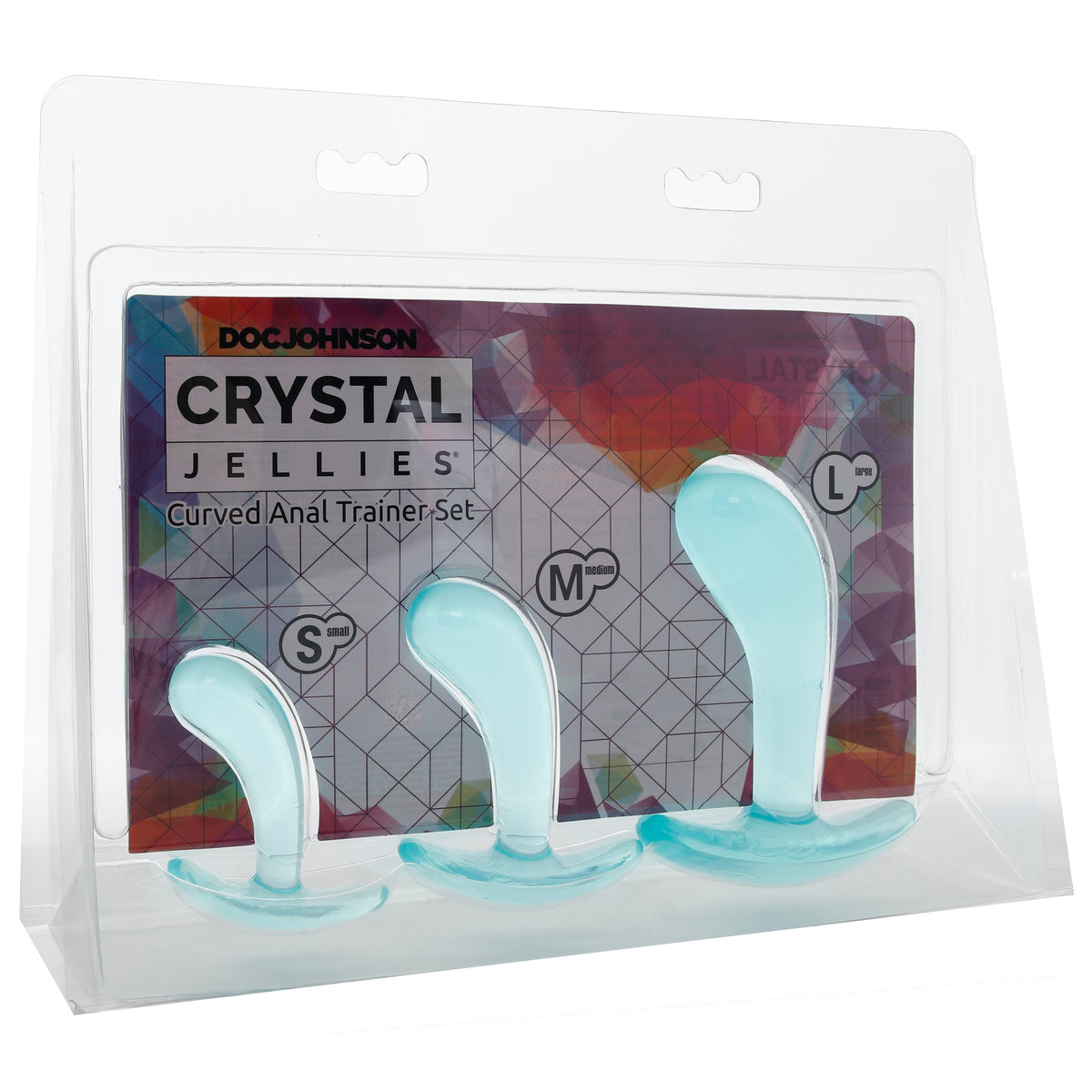 Crystal Jellies Curved Anal Trainer Set in Teal