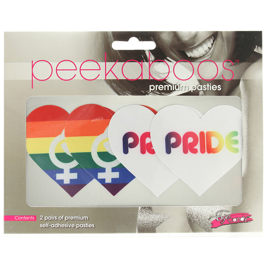 Eye Candy Pride & Hearts Venus Nipple Pasties - Daring & Deluxe Adhesive Lingerie