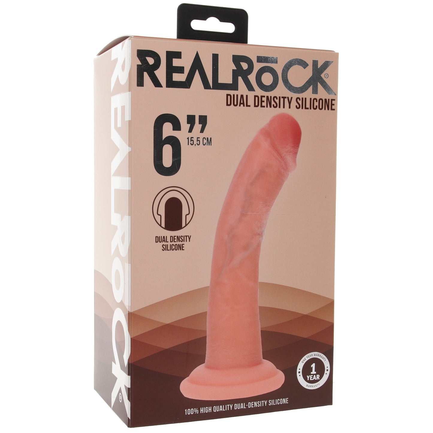 RealRock 6 Inch Dual Density Dildo in Light