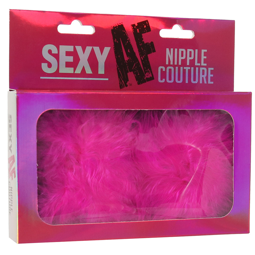 Nipple Couture Pink Marabou Feather Nipple Covers - Reusable & Seductive Pasties