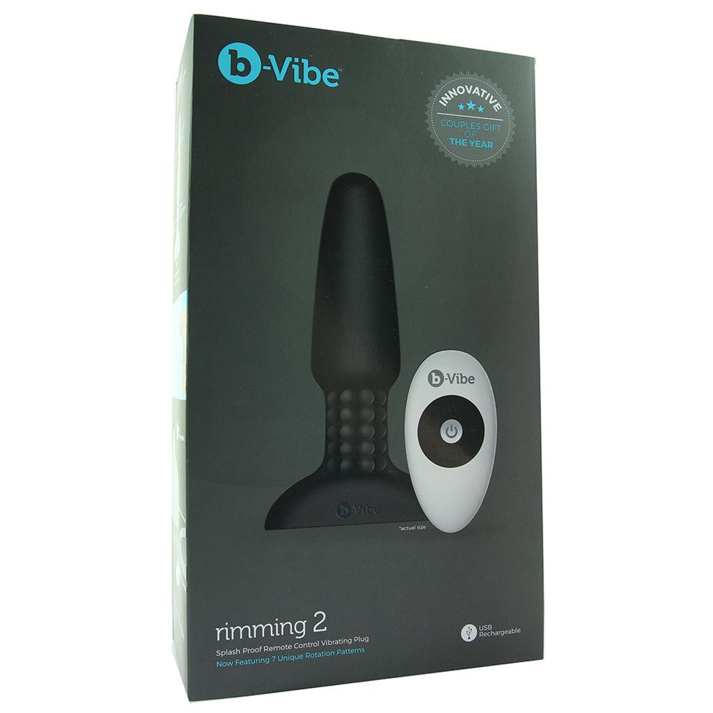 B-Vibe Remote Silicone Rimming 2 Plug in Black - Vibrators - HoneyHugs Canada (View 6)