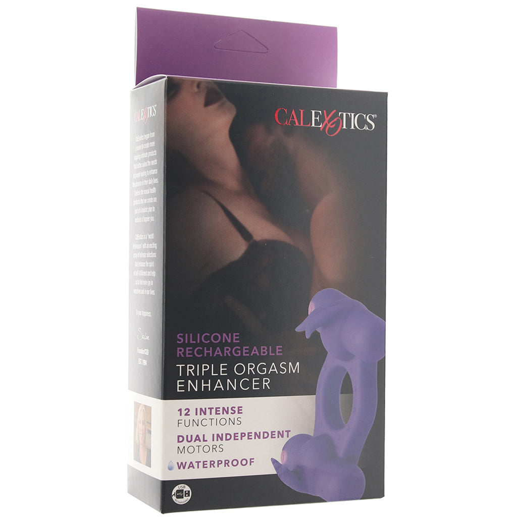 CalExotics Silicone Triple Orgasm Enhancer Vibrating Ring - Vibrators - HoneyHugs Canada (View 6)