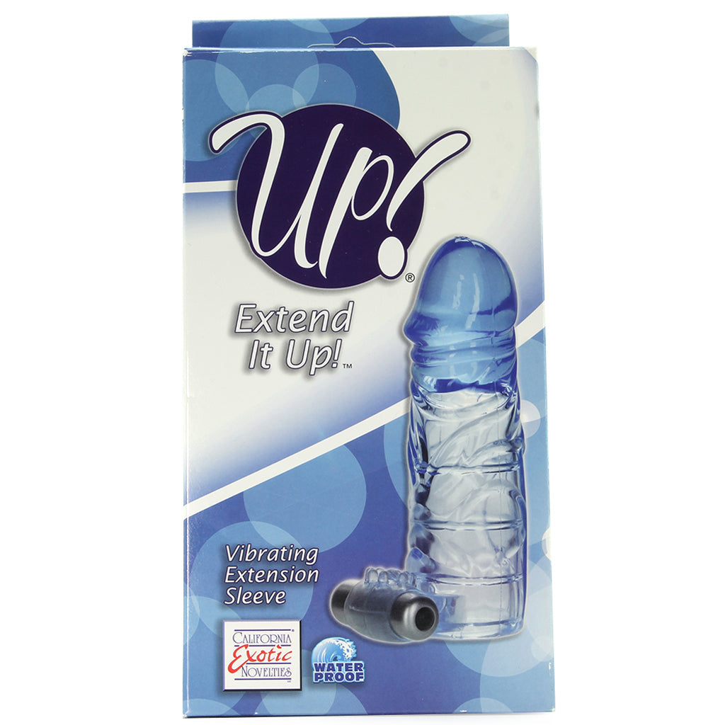 Extend It Up! Vibrating Extension Sleeve in Blue
