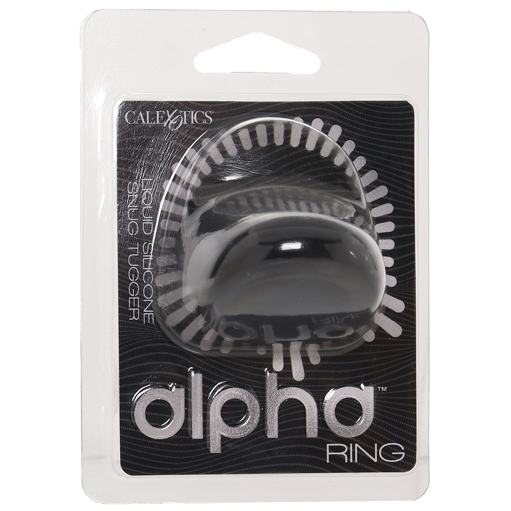 Alpha Ring Liquid Silicone Snug Tugger in Black