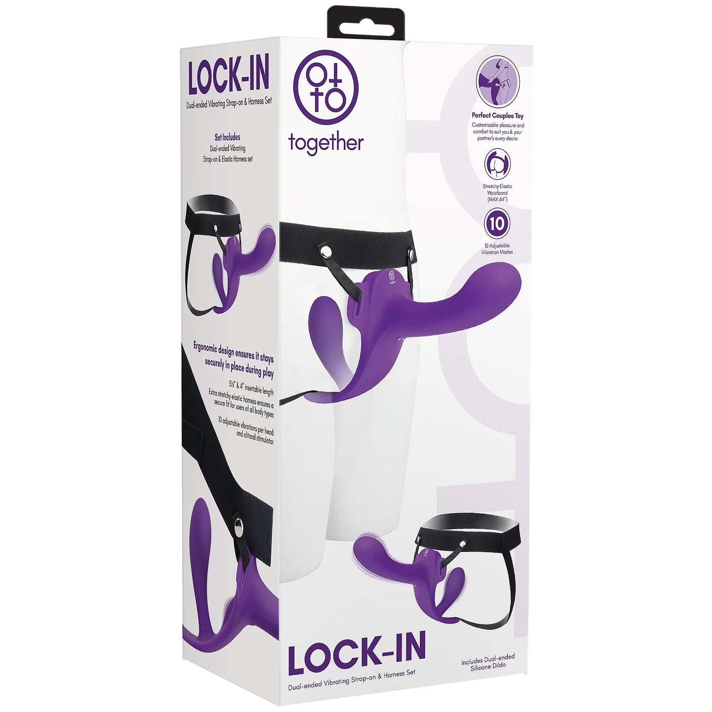 Together Lock-In Vibrating Strap-On Set