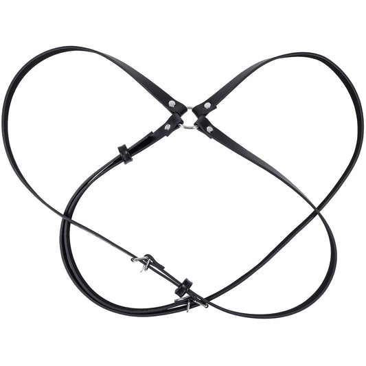 Shadow Body Harness: Luxurious Faux Leather & Velvet Comfort