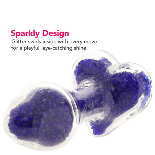 Oh My Gem Lustre Glass Butt Plug in Blue