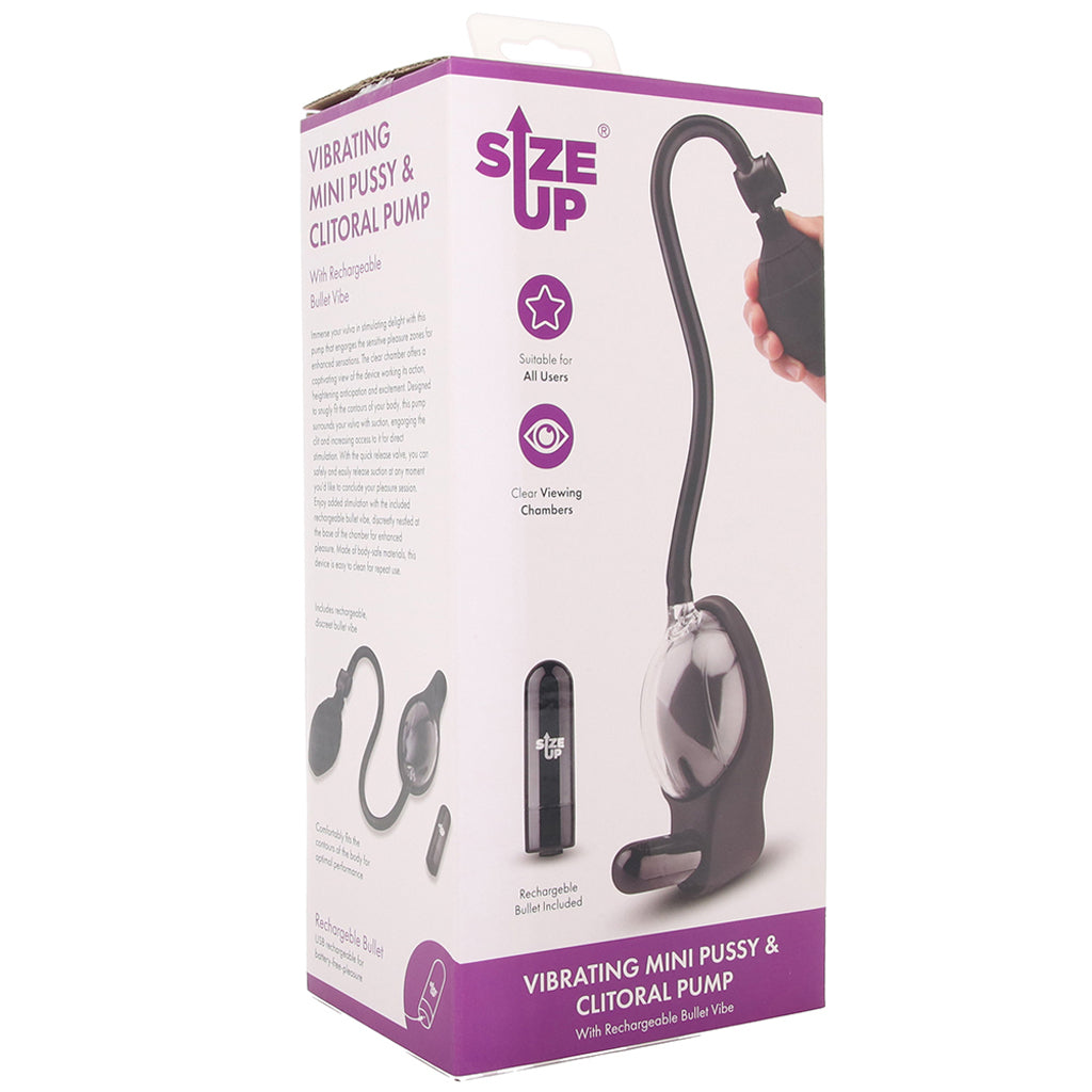 Size Up Vibrating Mini Pussy & Clitoral Pump