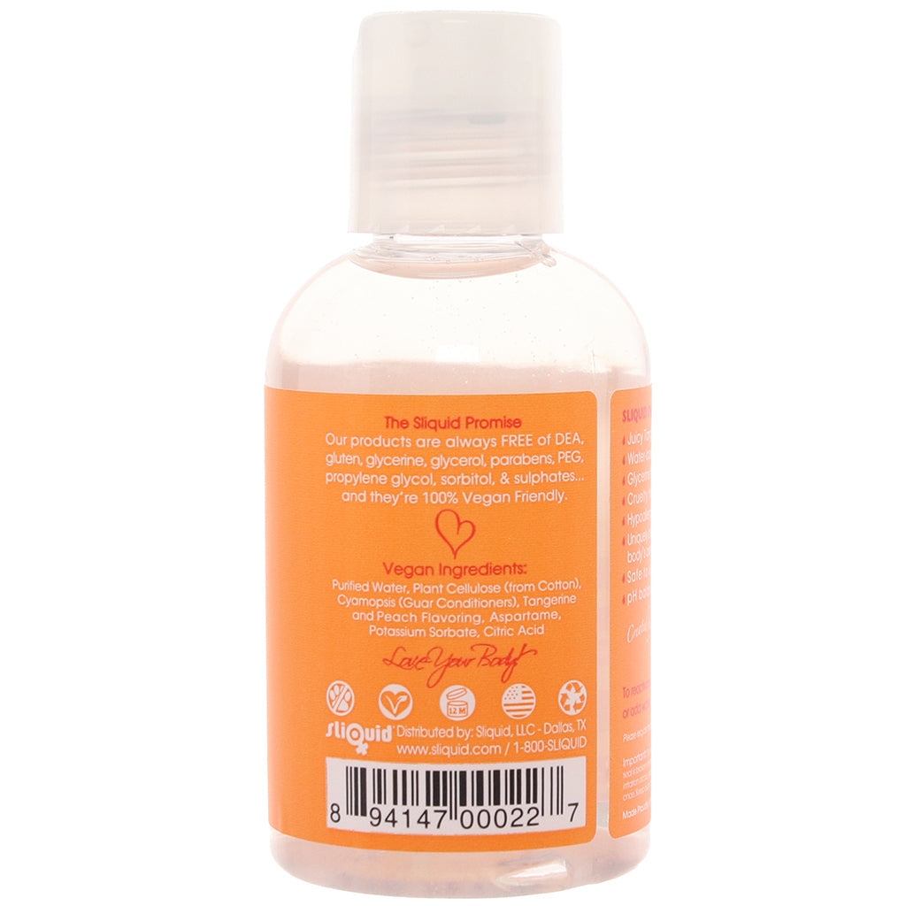 Unlock Delicious Desires: Sliquid Naturals Swirl Tangerine Peach Flavored Lube - Vegan & Pure Pleasure