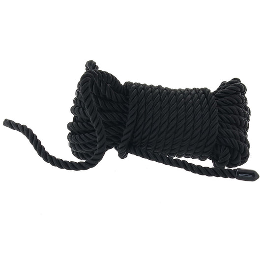 Bondage Couture Black Soft Poly Rope - 25ft Luxurious Restraint
