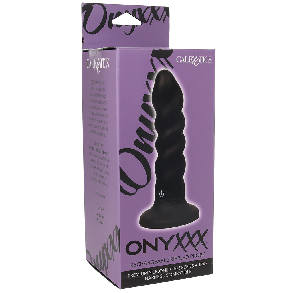 CalExotics Onyxxx Vibrating Rippled Probe - Vibrators - HoneyHugs Canada (View 9)