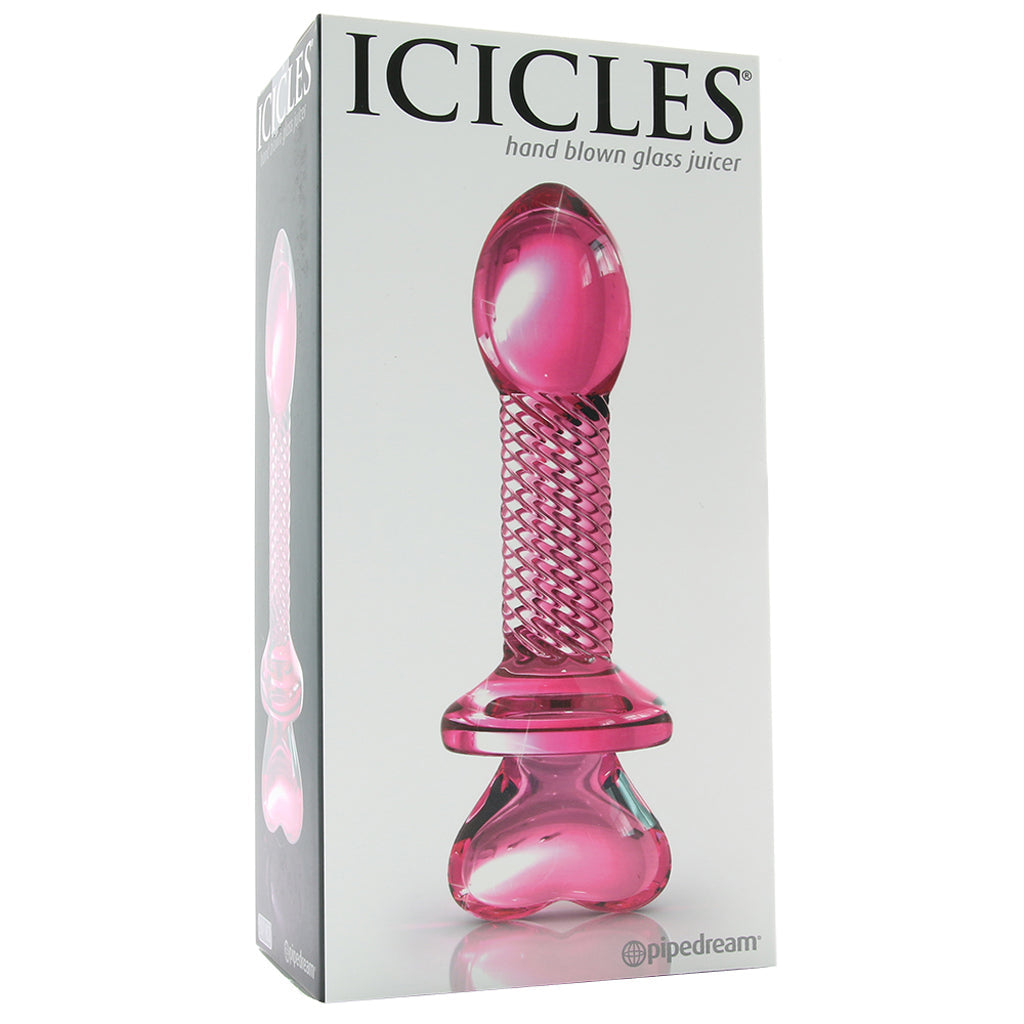Icicles No. 82 Glass Dildo in Pink