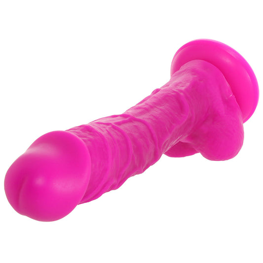 Colours 8 Inch Dual Density Silicone Dildo in Purple