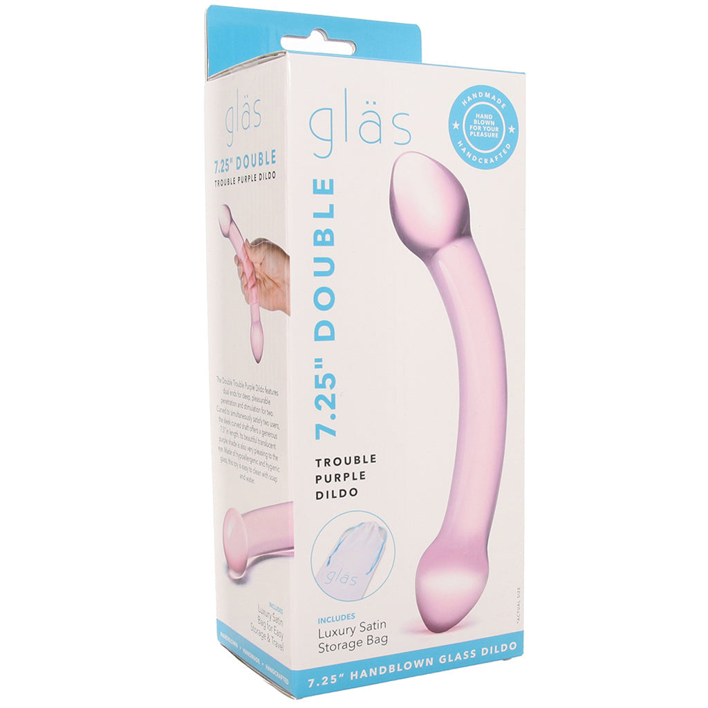 gläs Double Trouble Glass Dildo
