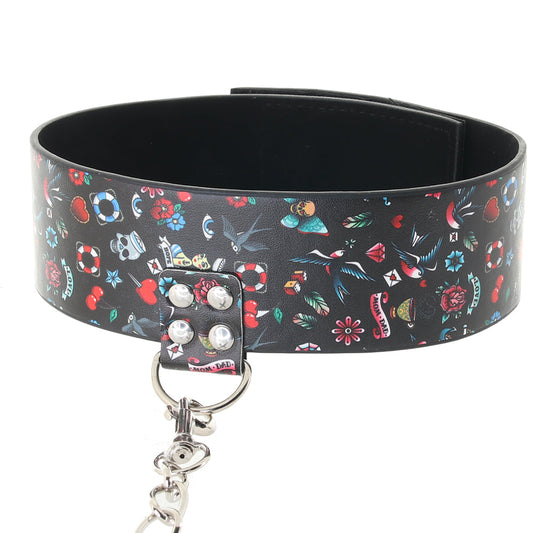 Ouch! Old School Tattoo Leash & Collar