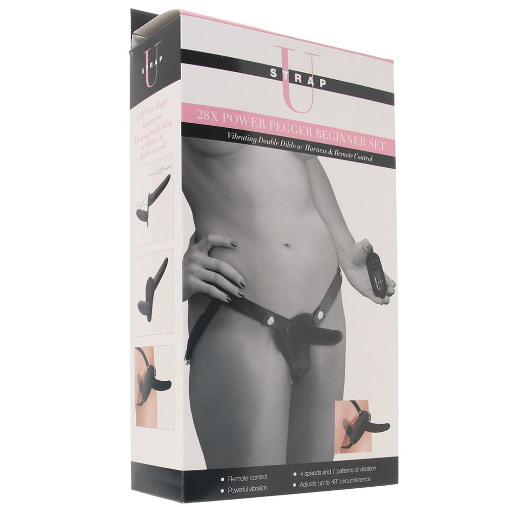 Strap U Strap U Power Pegger Beginner Vibrating Dildo & Harness - Vibrators - HoneyHugs Canada (View 6)