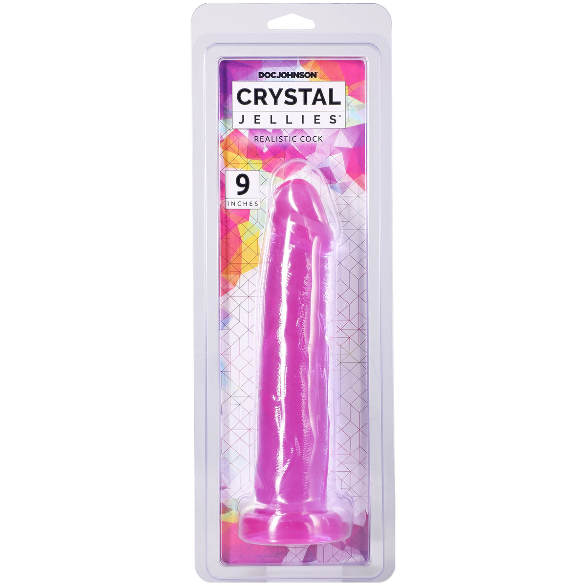 Crystal Jellies 9 Inch Realistic Dildo in Purple