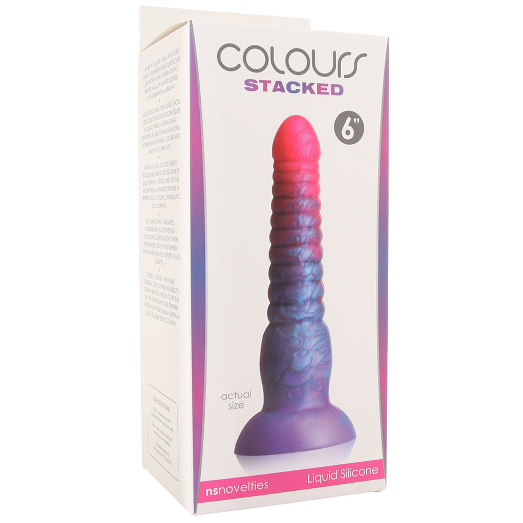Colours Stacked 6 Inch Dildo in Pink/Blue