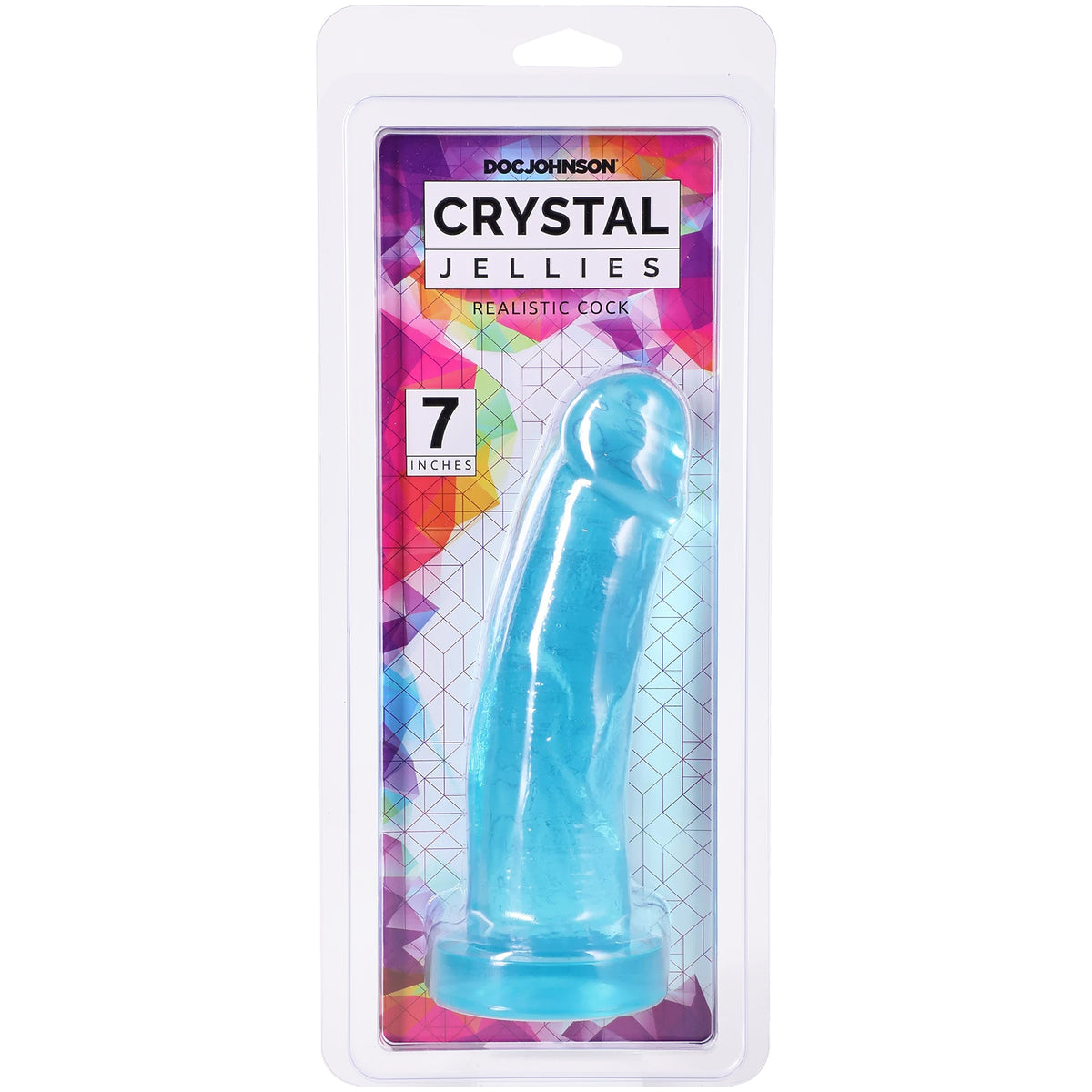 Crystal Jellies 7 Inch Realistic Dildo in Teal