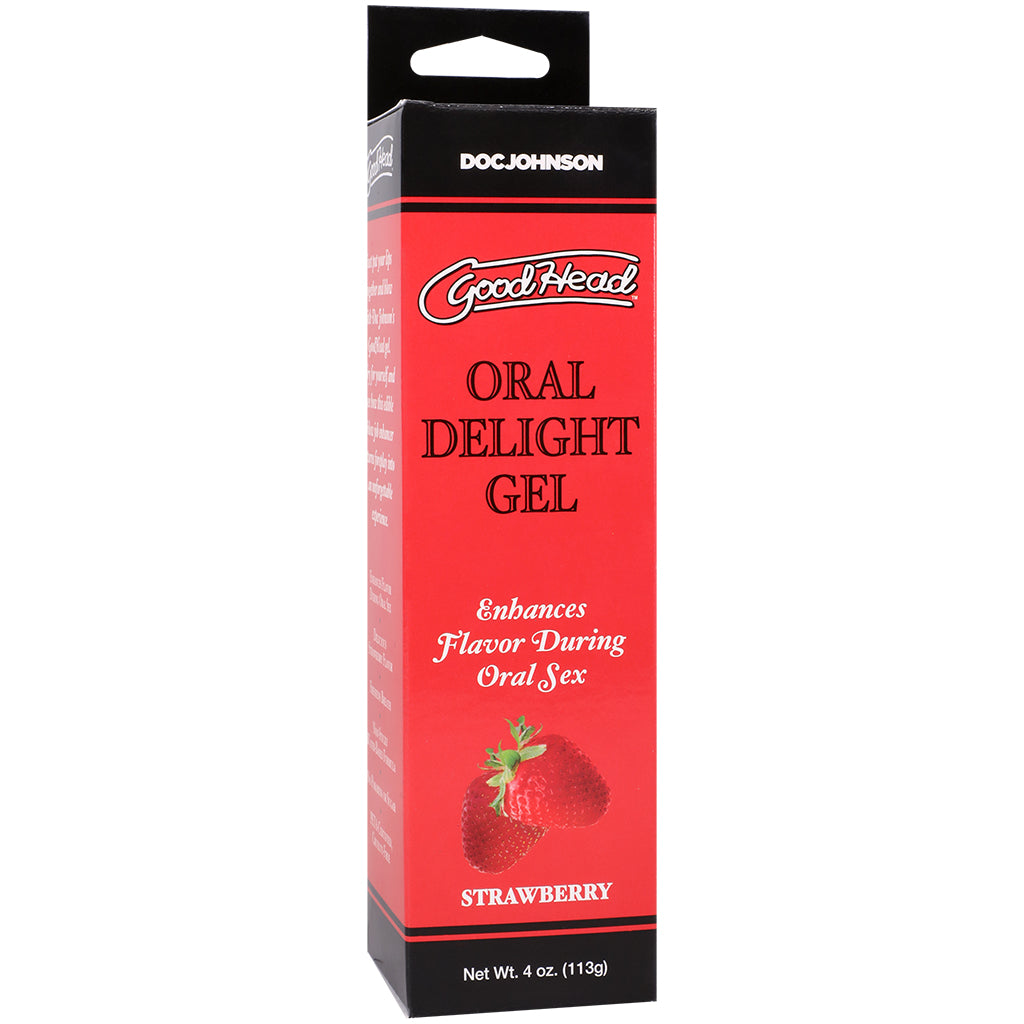 GoodHead Oral Delight Strawberry Gel - Luscious Edible Lube 4oz/113g