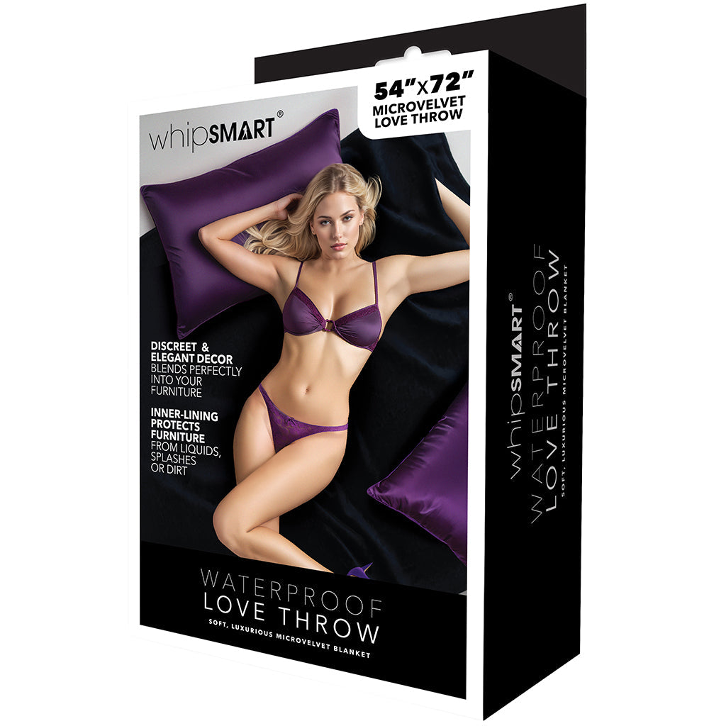 Whip Smart Black Waterproof Love Throw | Discreet Luxury for Passionate Play