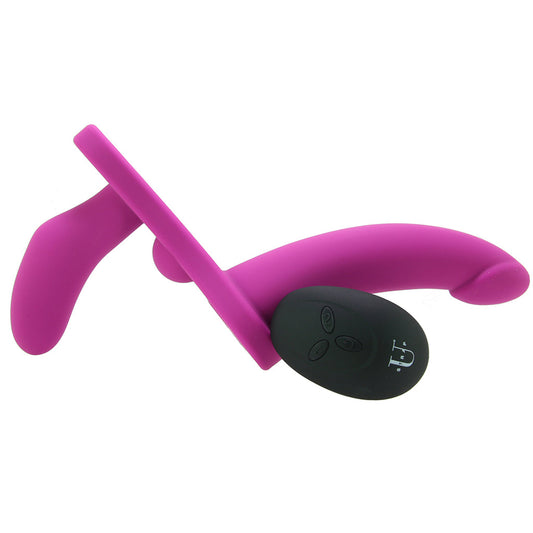 XR Brands Strap U Double Take Vibrating Dildo & Harness - Vibrators - HoneyHugs Canada (View 2)