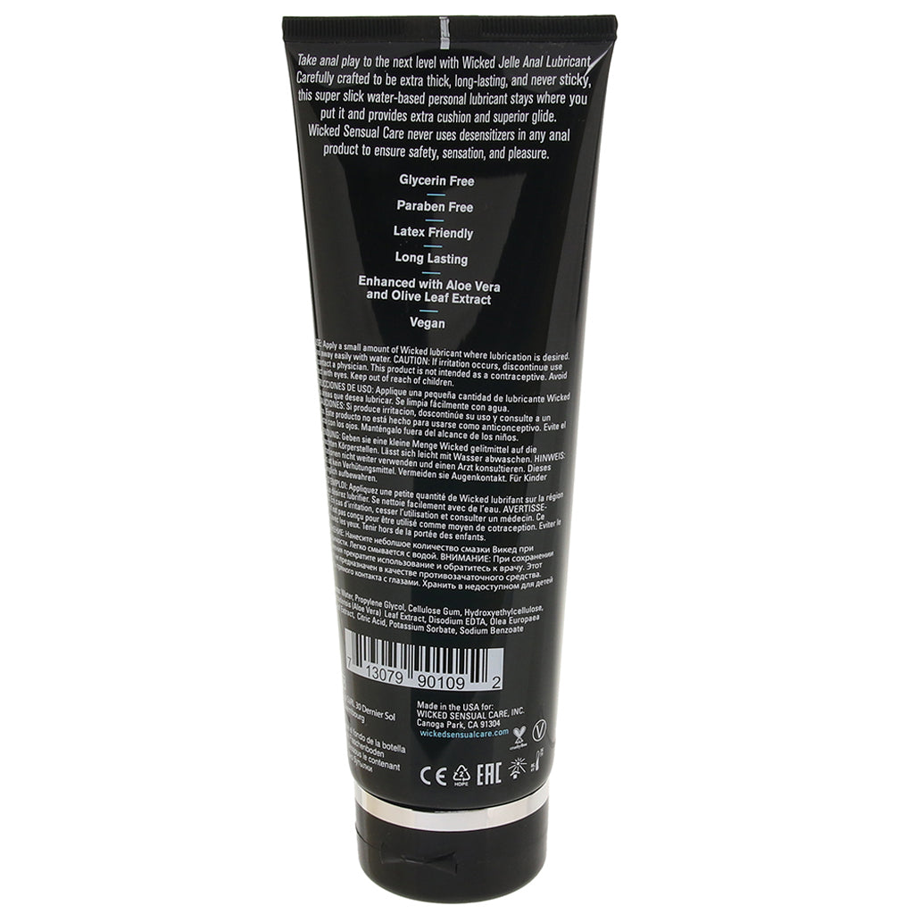 Wicked Jelle: The Quintessential Water-Based Anal Lubricant for Unforgettable Sensation (8oz/240ml)