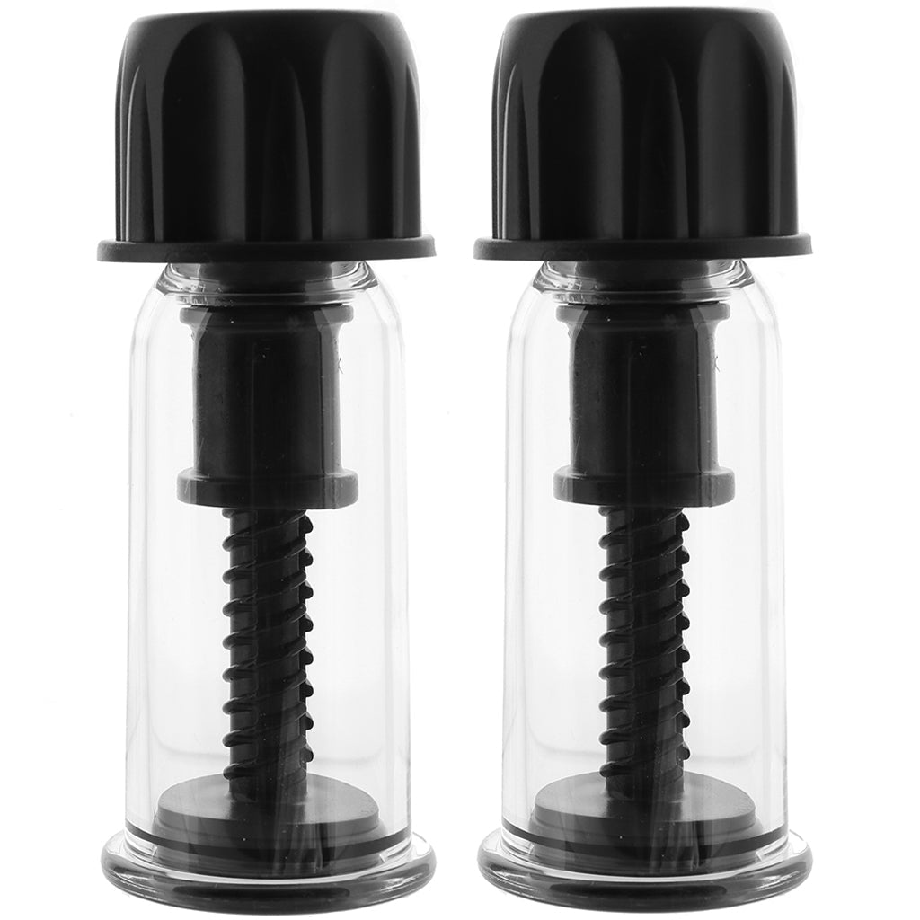 Nipple Play™ Black Vacuum Twist Suckers: Customizable Suction for Exquisite Pleasure